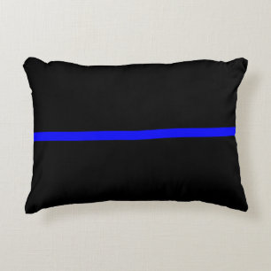 Der symbolische dünne Blue Line-Dekor Zierkissen