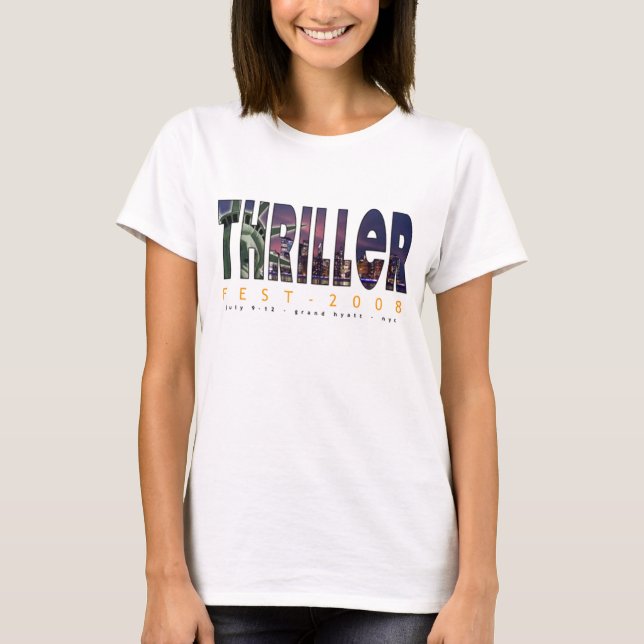 Der T - Shirt 2008 Thrillerfest Frauen (Vorderseite)