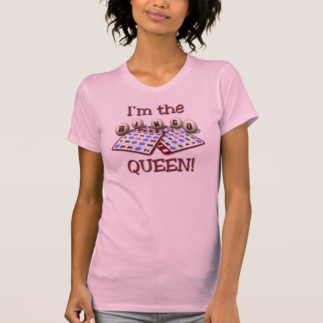 Der T - Shirt DER BINGO-KÖNIGIN Damen-Frauen (Vorderseite)