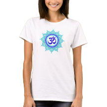 Der T - Shirt der blauen OMmandala-Frauen