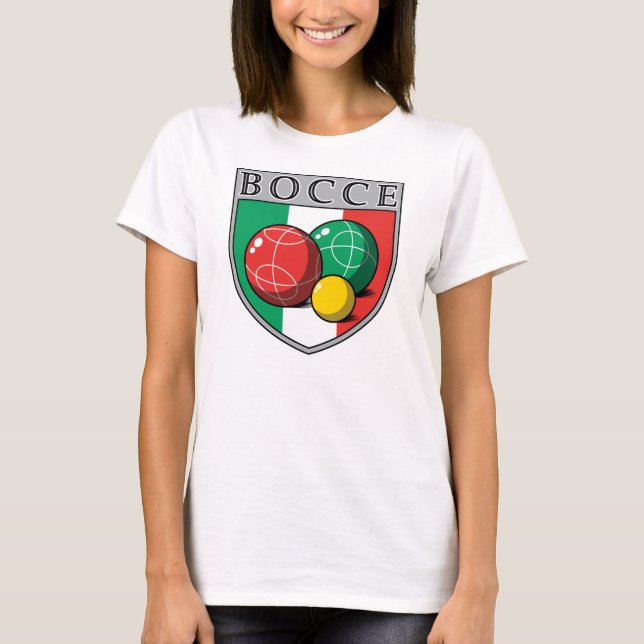 Der T - Shirt der Bocce Schild-Frauen (Vorderseite)