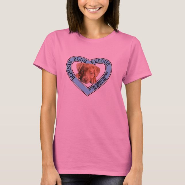 Der T - Shirt der Bonnie blauen Rettungs-Frau (Vorderseite)