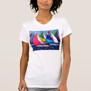 Der T - Shirt der bunten Regatta-Frauen