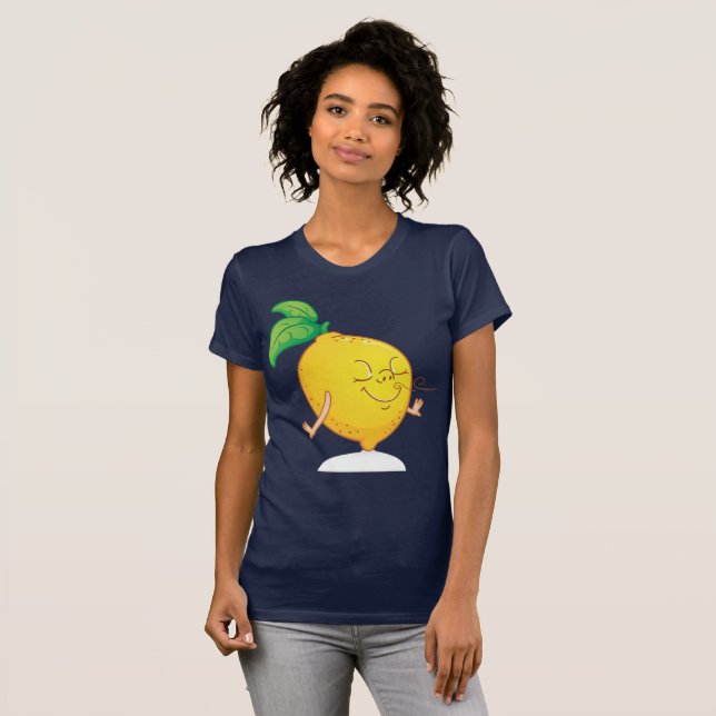 Der T - Shirt der Cartoon-Zitronen-Frauen (Vorne ganz)