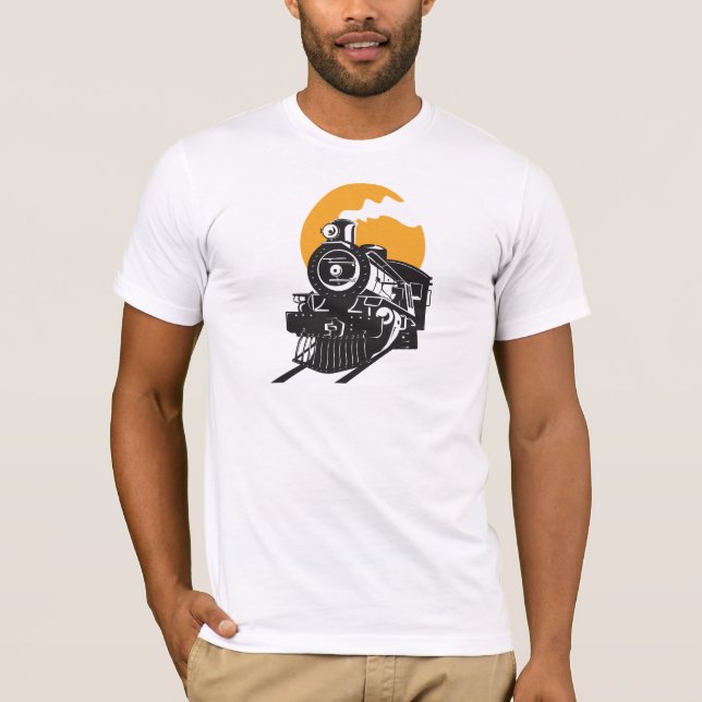 Der T - Shirt der Dampf-Zug-Männer (Vorderseite)