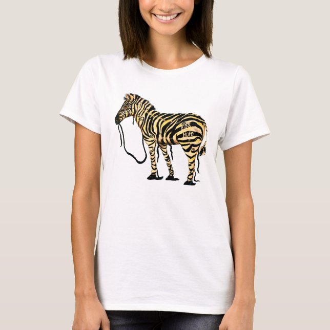 Der T - Shirt der EDS-Hoffnungzebra-Frau (Vorderseite)