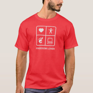 Der T - Shirt der GNOME Freiheits-Liebhaber-Männer