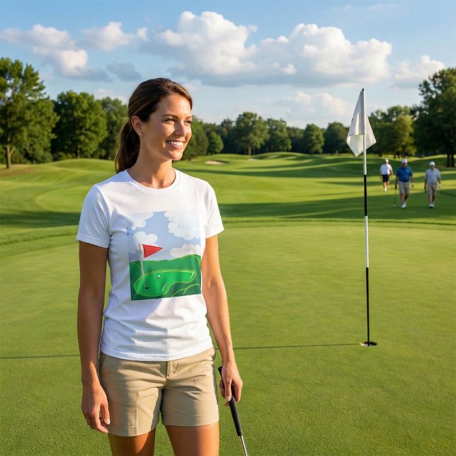 Der T - Shirt der Golf-Kurs-Grün-Frauen (Von Creator hochgeladen)