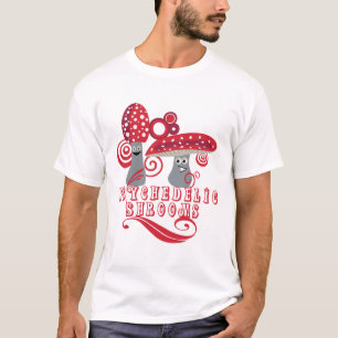 Der T - Shirt der Groovy Retro Pilz-Männer