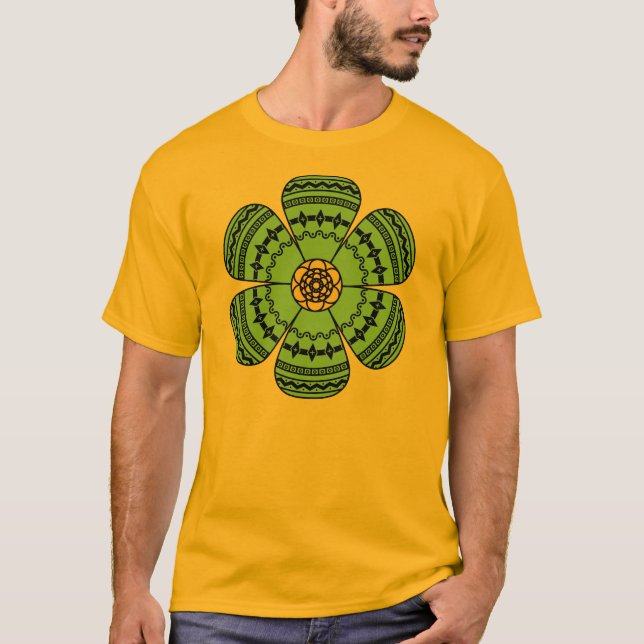Der T - Shirt der Hipster-Blumen-Männer (Vorderseite)