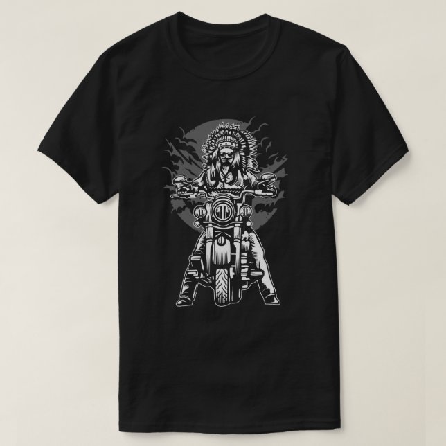 Der T - Shirt der indischer Leiter-Motorrad-Männer (Design vorne)