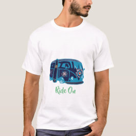 Der T - Shirt der Männer, der weiße Weg auf dem Va