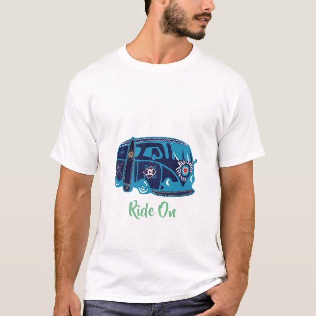 Der T - Shirt der Männer, der weiße Weg auf dem Va (Vorderseite)