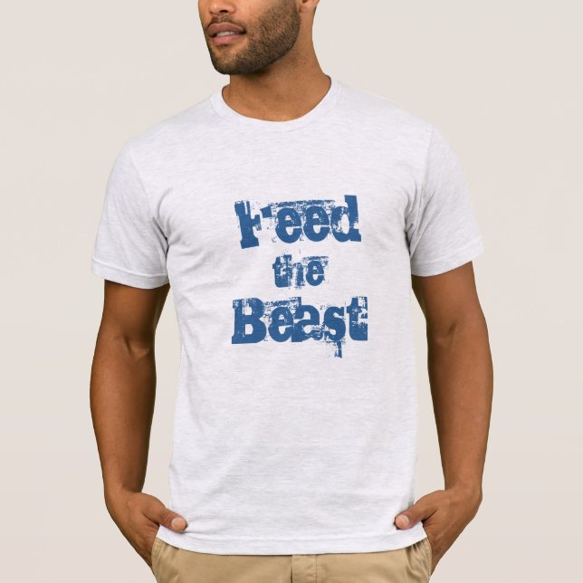 Der T - Shirt der Männer füttern das Tier (Vorderseite)
