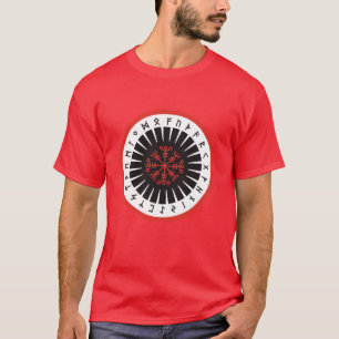 der T - Shirt der roten Männer mit großem Emblem