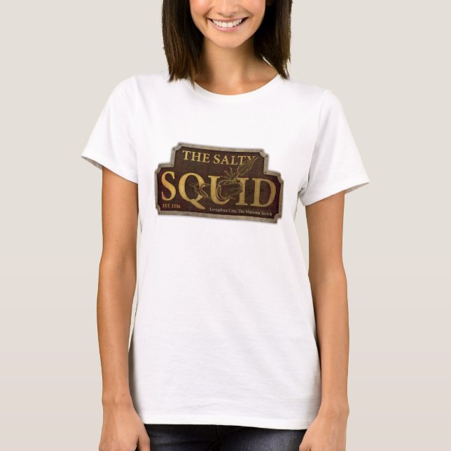 Der T - Shirt der salzigen Tintenfisch-Frauen (Vorderseite)