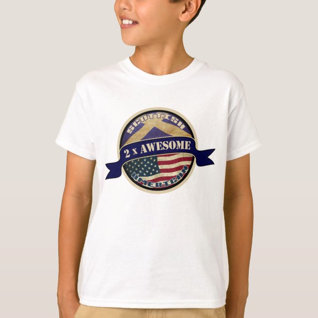 Der T - Shirt der schottische amerikanische Kinder (Vorderseite)