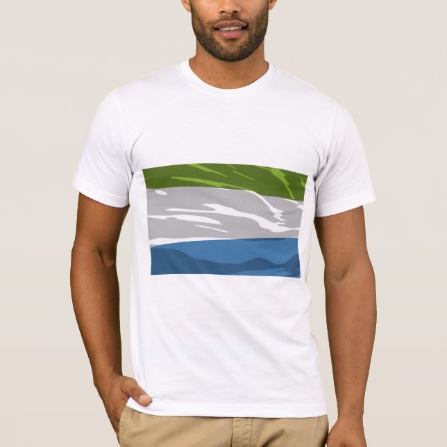 Der T - Shirt der Sierra- Leoneflaggen-Männer (Vorderseite)