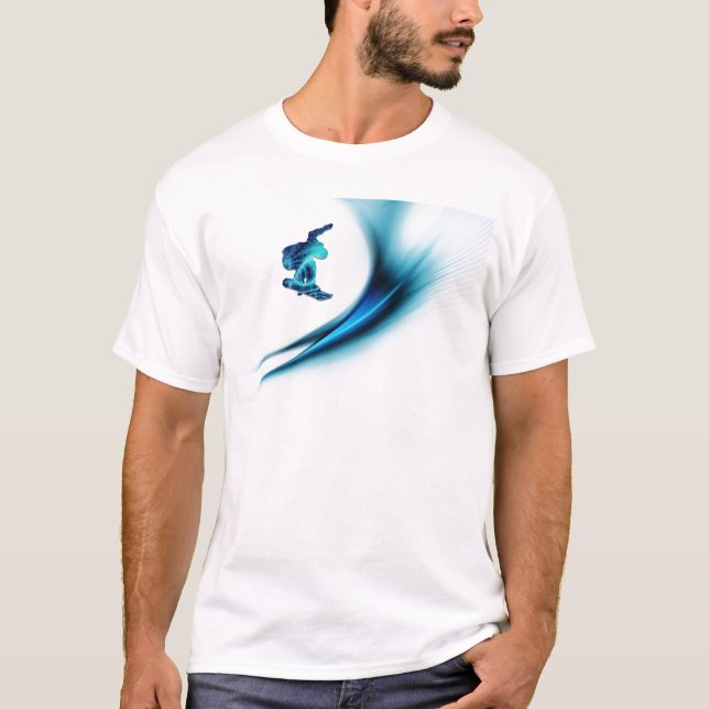 Der T - Shirt der Snowboard-Entwurfs-Männer (Vorderseite)