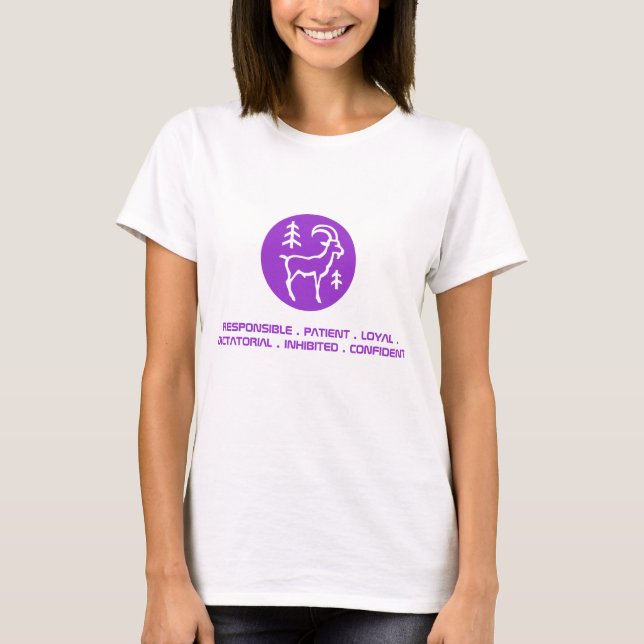 Der T - Shirt der Steinbock-Frauen (Vorderseite)