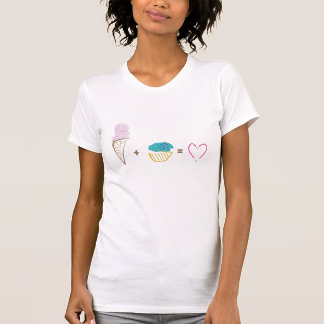 Der T - Shirt der süßen Liebe-Frauen (Vorderseite)
