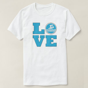Der T - Shirt der Swim-Liebe-Männer für Schwimme