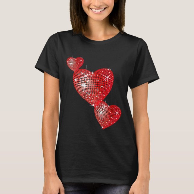 Der T - Shirt der Valentine-Herz-Frauen (Vorderseite)