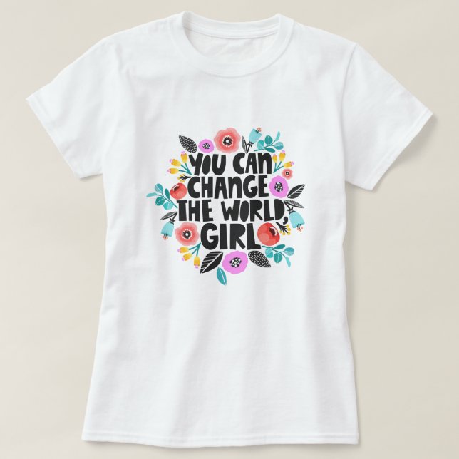 Der T - Shirt der Welt für Mädchen ändern (Design vorne)