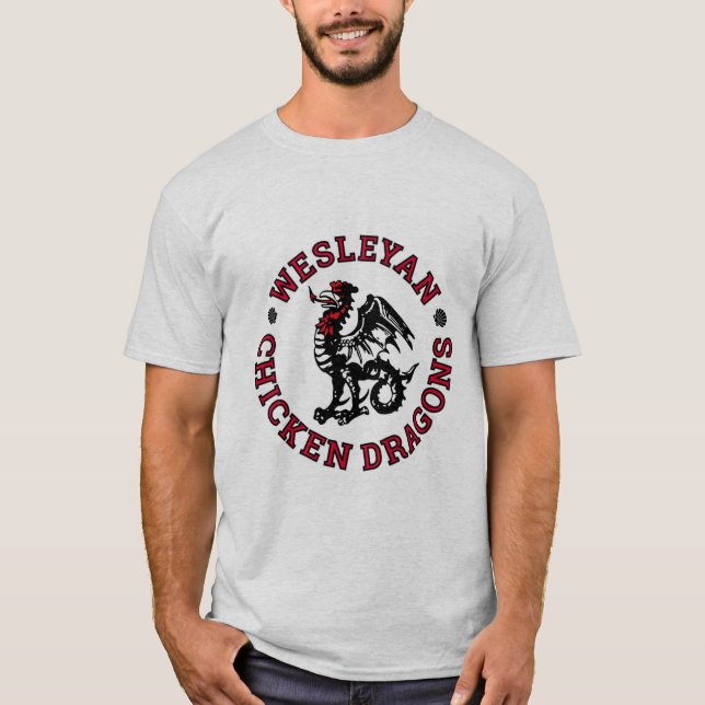 Der T - Shirt der Wesleyan Huhn-Drache-Männer (Vorderseite)