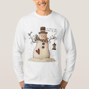 Der T - Shirt der Winterzeit Snowmanmänner