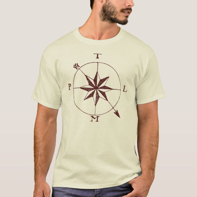 Der T - Shirt des antiken Karten-Liebhabers mit (Vorderseite)