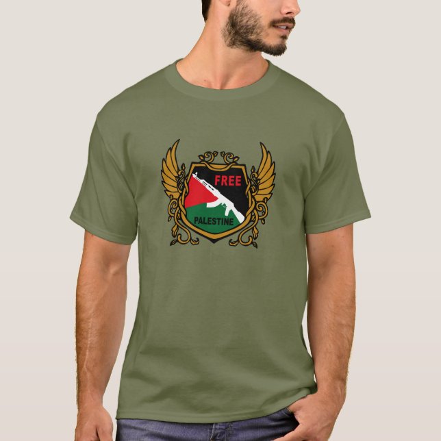 Der T - Shirt des Freien Palästinenserschilds (Vorderseite)