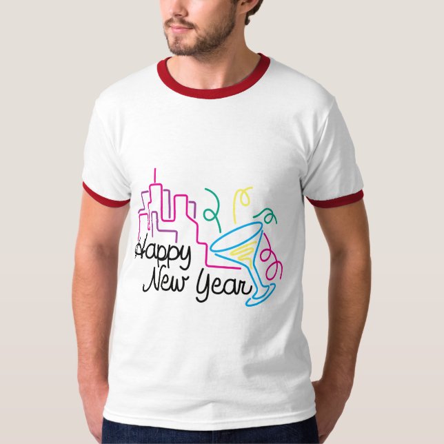 Der T - Shirt des glückliches neues Jahr-T - (Vorderseite)
