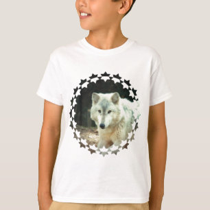 Der T - Shirt des grauer Wolf-Kindes