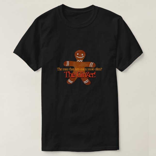 Der T - Shirt des Ingwer Brot Man (Design vorne)