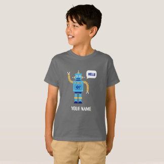 DER T - SHIRT DES KINDES MIT ROBOTER UND