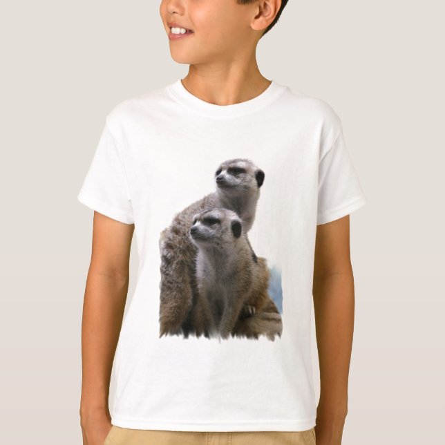 Der T - Shirt des Meerkat Paar-Kindes (Vorderseite)