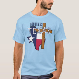 Der T - Shirt des Patriot-Landes "God Bless Texas"