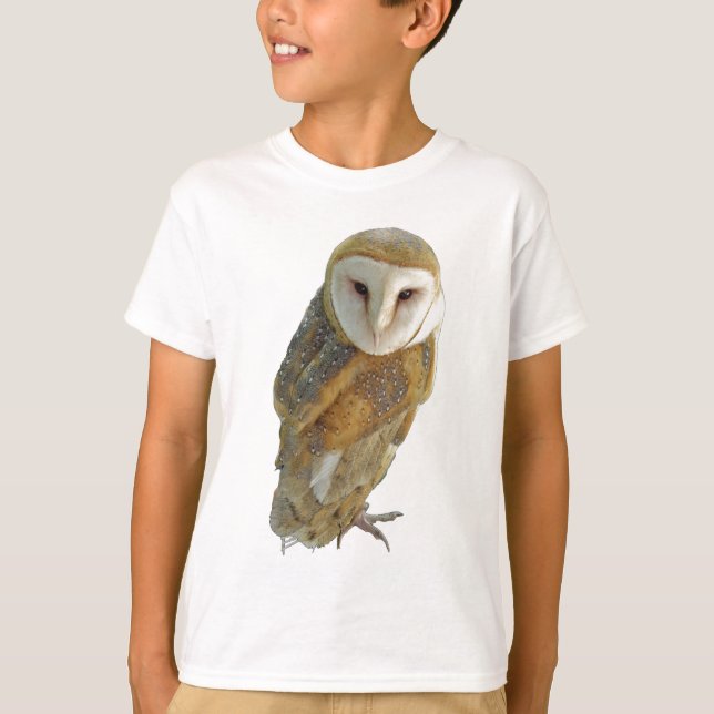 Der T - Shirt des Schleiereule-Kindes (Vorderseite)
