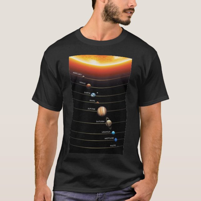 Der T - Shirt des Sonnensystems (Vorderseite)
