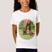 Der T - Shirt des Stuten-und Colt-Mädchens