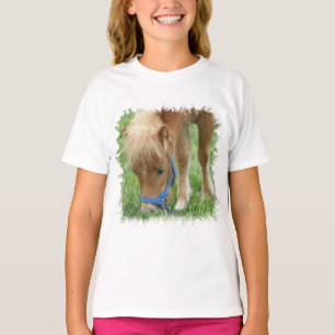 Der T - Shirt die Shetlandinseln-Pony-des Mädchen