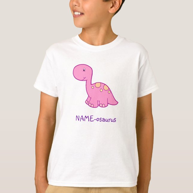 Der T - Shirt Dinosaurier Name-osaurus Kindes - (Vorderseite)