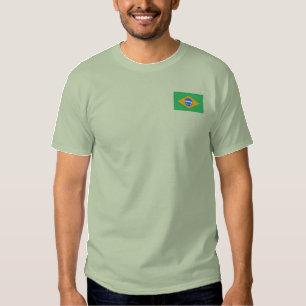 Der T - Shirt Flagge gestickter Männer Brasiliens