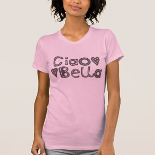 Der T - Shirt Frauen Ciao Bella, rosa