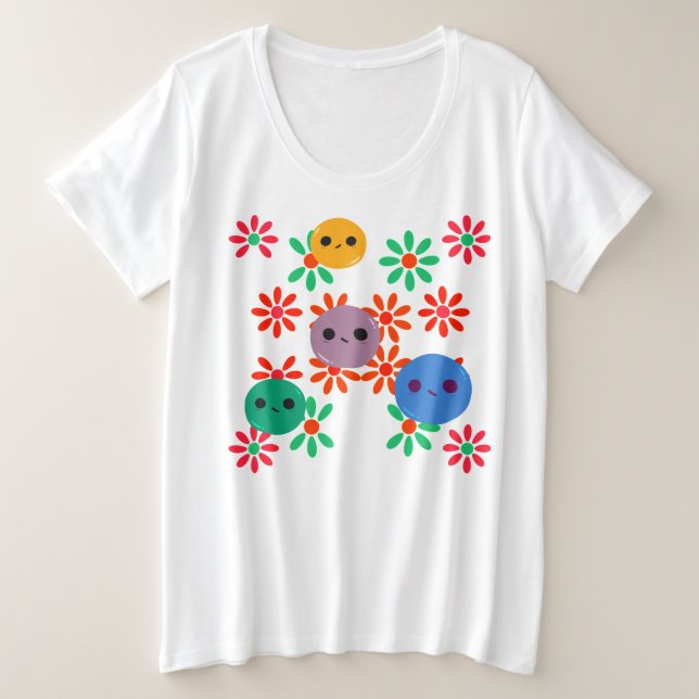 Der T - Shirt für Frauen mit Plus-Größe (Design vorne)