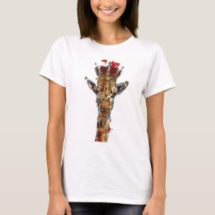 Der T - Shirt-Giraffen-Tierkönigreich der Frauen T-Shirt