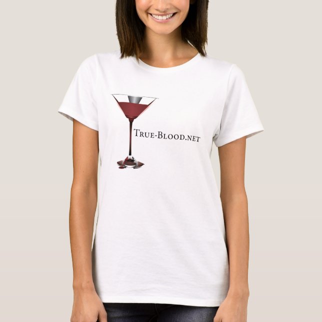 der T - Shirt Glasfrauen True-Blood.net Martini (Vorderseite)