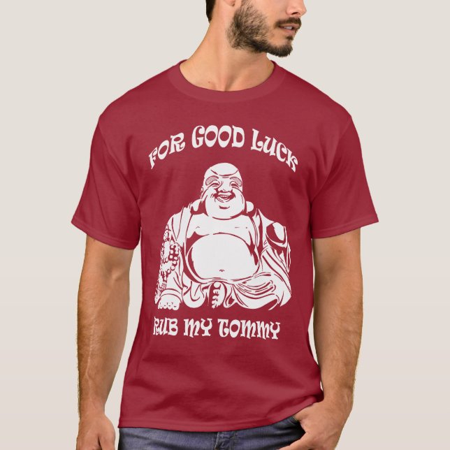 Der T - Shirt glücklicher Buddha-Männer (Vorderseite)