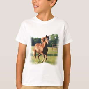 Der T - Shirt Kastanien-des galoppierenden